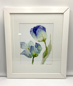Blue Tulips, Original Watercolour