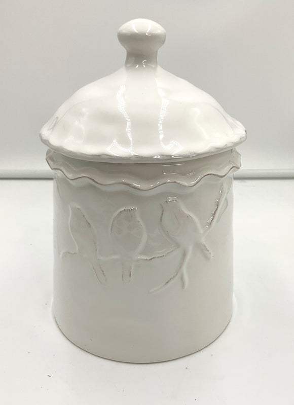Embossed Birds Canister
