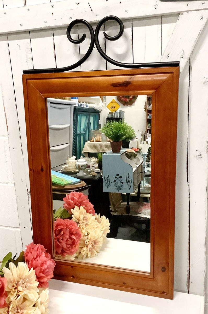 Wood & Metal Mirror Queen Bee Creations Home