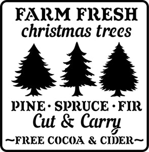 Farm Fresh Christmas Trees | JRV Stencils