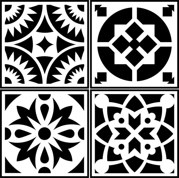 Spanish Tile 4 Pack | JRV Stencils