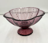 Purple Glass Pedestal Bowl