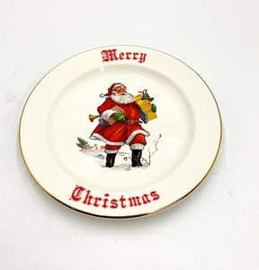 Merry Christmas Santa Plate