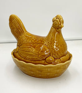 Hen on Basket Dish