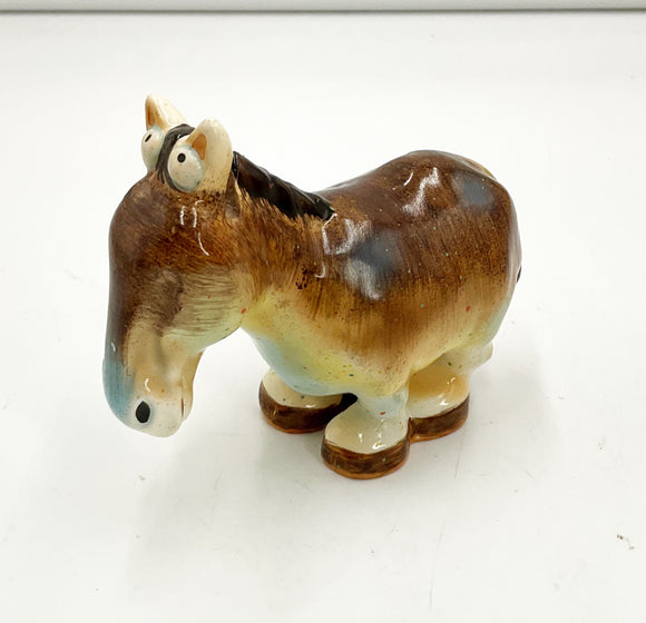 Ceramic donkey card holder