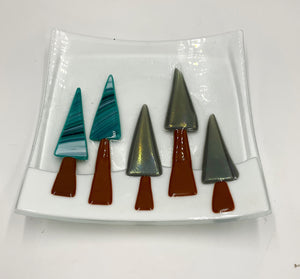 Fused Glass Tree Plate