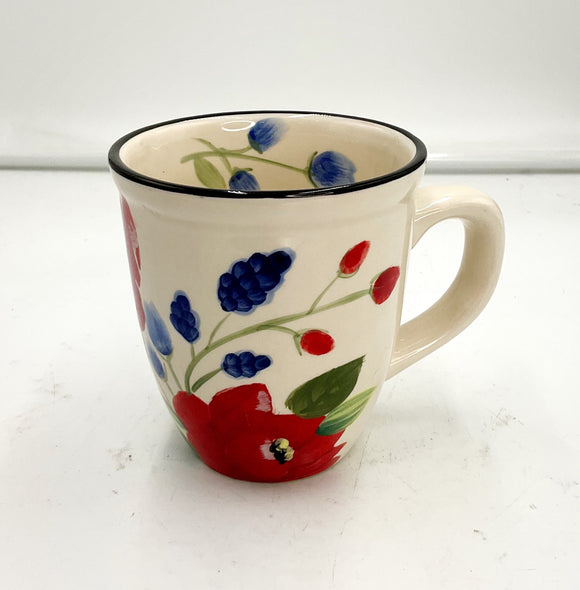 Scarlet Floral Mug