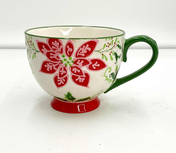 Poinsettia Latte Mug