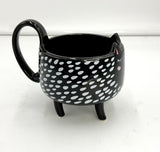 Footed Cat Mug/planter