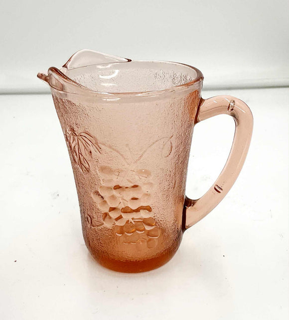 Pink Glass Pitcher