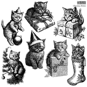 Christmas Kitties - IOD Stamp