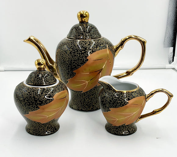 Gold Leaf Tea Set