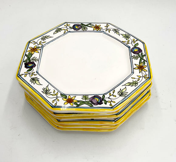 Floral Octagonal plates