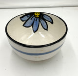 Pottery Blue Floral Bowl