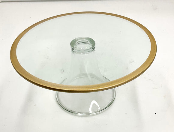 Glass Pedestal Plate