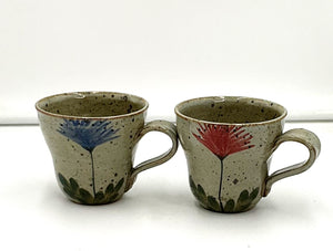 Floral Pottery Mugs