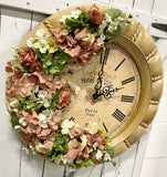 Wreath Clock face Decor