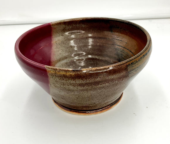 Burgundy Pottery Bowl