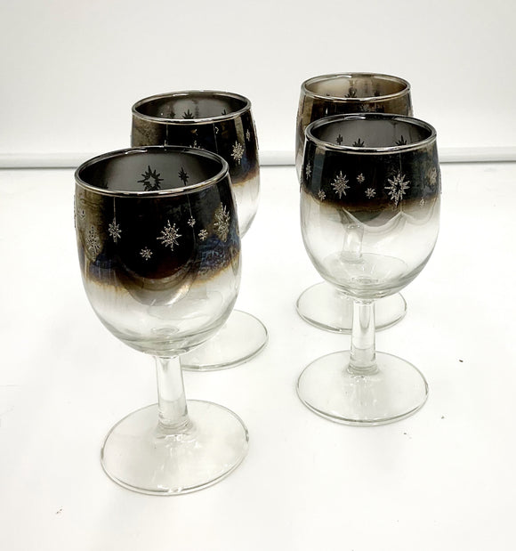 Silver Ombré Wine Glasses
