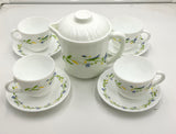 Milk Glass Tea Pot Set