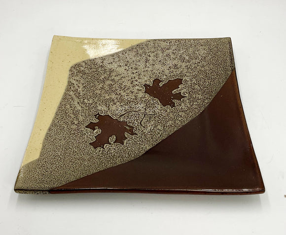 Pottery Maple Leaf Plate