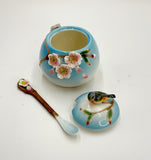 Birds and Flowers Sugar Bowl