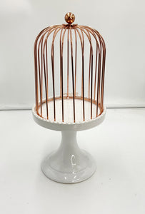 Pedestal and Wire Cloche