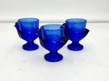 Vintage Cobalt Chicken Glasses