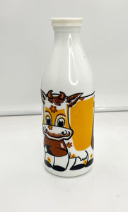 Milk Glass Cow Bottle