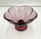 Purple Glass Pedestal Bowl