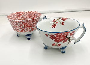 Footed Teacup Pair