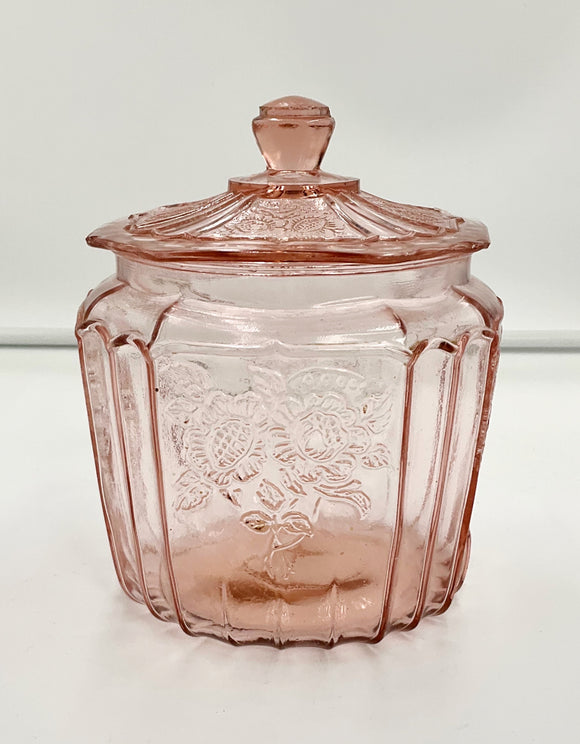 Depression Glass Biscuit Jar