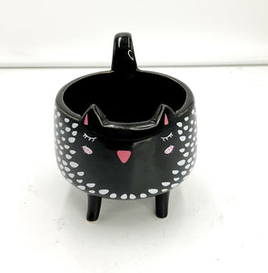 Footed Cat Mug/planter