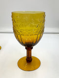 Amber Glass Goblets