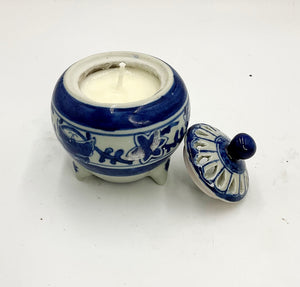 Blue Lidded Soy Candle