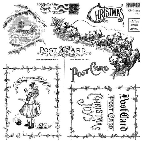 Christmas Post - IOD Stamp