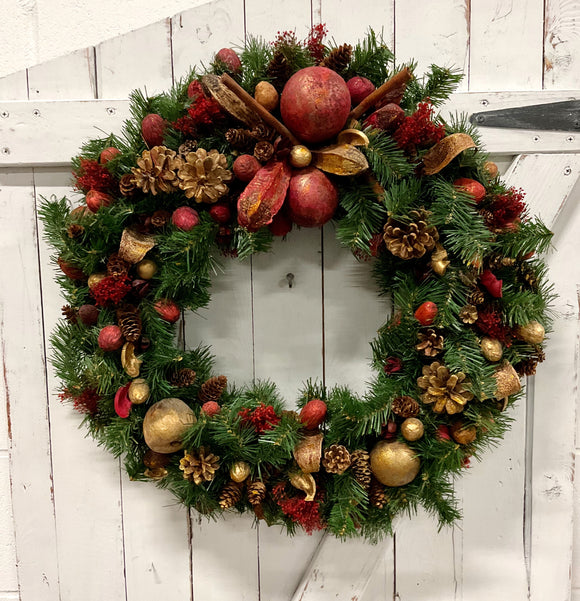 Christmas Wreath - Cinnamon & pods