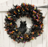 Halloween Owl Wreath