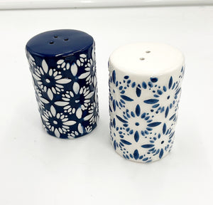 Blue White Salt Pepper Shakers