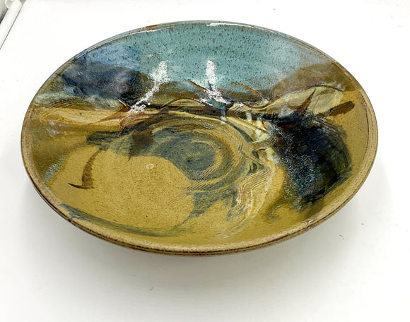 Earthenware and Blue Pottery Bowl