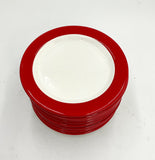 Small Red White Plates