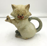 Stoneware Cat Tea Set