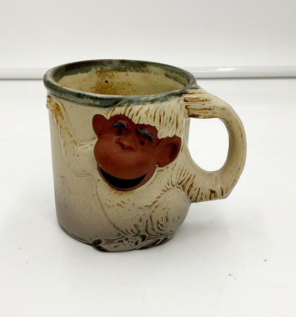 Redware Monkey Mug