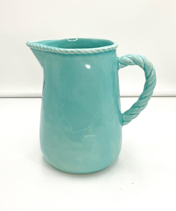 Turquoise Ceramic Pitcher