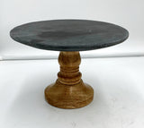 Slate Wood Pedestal