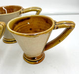 Rattan Look Pottery mugs