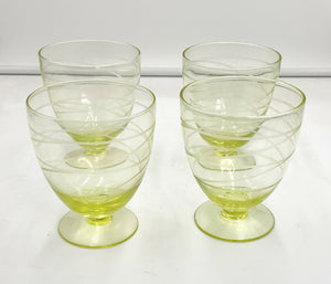 Yellow Swirl Goblets