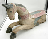 Reclining Wood Horse