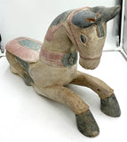 Reclining Wood Horse