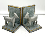 Metal Goat Bookends